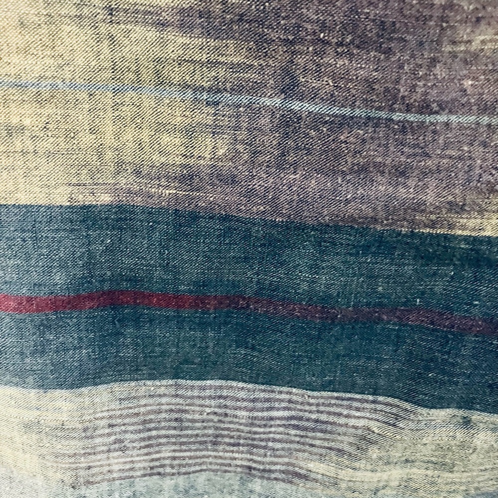 Blue Tassel Boho Striped Blue and Purple Long Sleeve Tunic - Picture 4 of 5